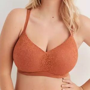 Aerie Real Sunnie Wireless Push Up Blossom Lace Br